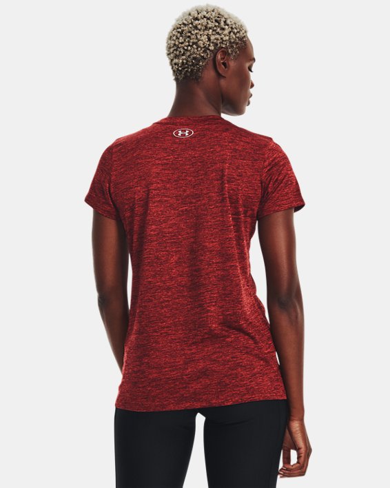 T-shirt UA Tech™ Twist pour femme, Red, pdpMainDesktop image number 1